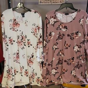 Floral Long Sleeve Tunics